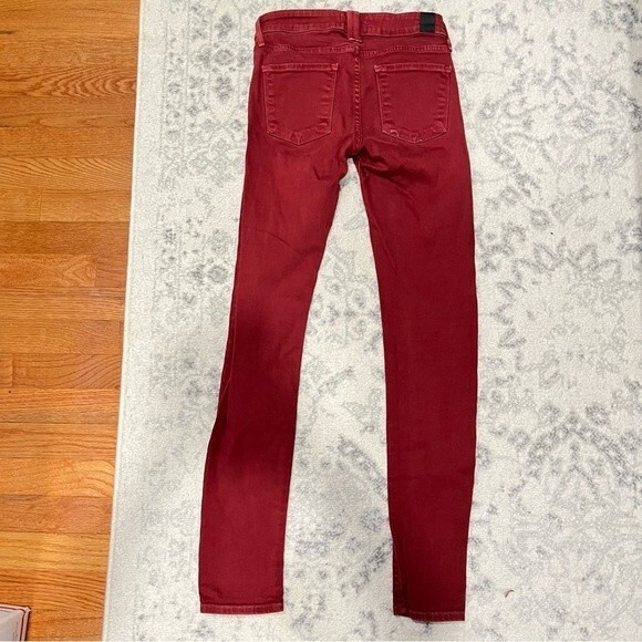 Vince Brick Red Skinny Jeans Size 25 - Picture 8 of 15